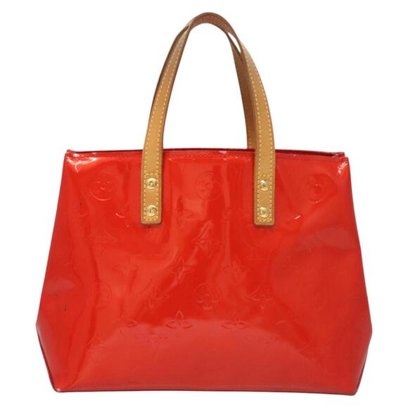 LOUIS VUITTON Monogram Vernis Reade PM Hand Bag Red Rouge M91088 - Picture 2 of 13